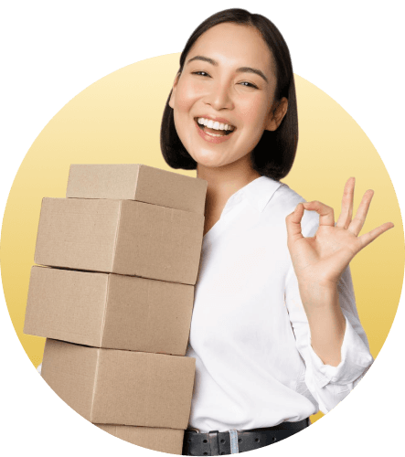 Cliente feliz enviando cajas con MTOM